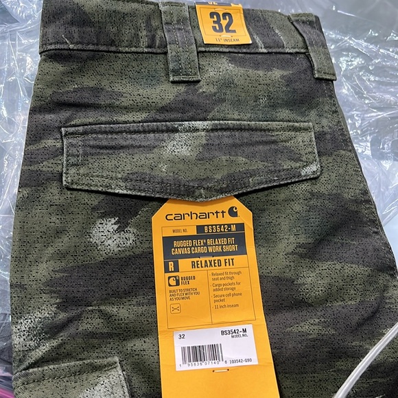 Carhartt Men's Rugged Flex Relaxed Fit Canvas Cargo Work Short Size 32 - Picture 4 of 7